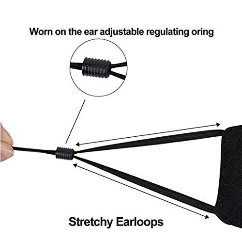 Nbdib 3 Pcs Adult Unisex Reusable Washable Adjustable Face Protection With Filter Pocket And Nose Wire Black Breathable Cotton Dust Cloth Mask With 10Pcs Replacement Carbon Filters For Man And Women #TOP3