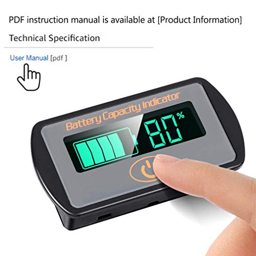 image for IS Battery Monitor, DC12V 24V 36V 48V 60V Lead-acid Battery Capacity T