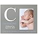 LifeSong Milestones Personalized Baby Birth Newborn Announcement Arrival Photo Frame with Stats Blessing for Child 8â€ x 10â€ Picture Frame Holds 4â€ x 6â€ Photo Wonderfully Made (Regular Grey)