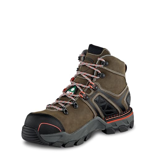 Irish Setter, Crosby, Women’s, 6', Waterproof, Non-Metallic Safety Toe (CSA), Work Boot, Gray, 8.5 B (Medium)