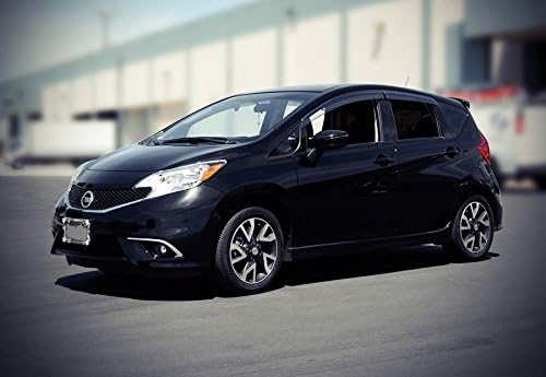 WellVisors Window Visors Wind Deflectors Compatible with Nissan Versa Note Hatchback 2014-2019 Premium Series Rain Guards 3-847NS008