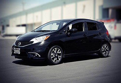 Wellvisors Window Visors Wind Deflectors Compatible With Nissan Versa Note Hatchback 2014-2019 Premium Series Rain Guards 3-847Ns008 #TOP6