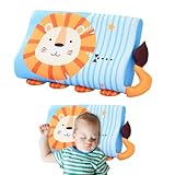 Gobesty Schlummerkids Kissen, Calmly Kinderkissen 45 * 26cm, Atmungsaktives Kissen Kinder Ergonomisches, Kawaii Tiere Kissens Hautfreundlich Wasch Bar für Besseren und GesüNderen Schlaf (Füchse)