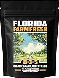 Fertilizer Commercial Grade | Florida Farm Fresh Organic 8-3-5 | 5 Ounces | Granular Slow Release Feed | Nitrogen Source | Lawns Vegetables Fruits Beds Borders Shrubs Ornamentals | 7–8 Month Coverage