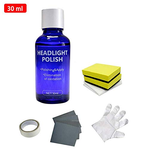 znwiem 9H Auto Koplamp Lens Restorer Kit Scratch Swirl Remover Reparatie Vloeistof Auto Polish Cleaning Agent 30ml - Image 6