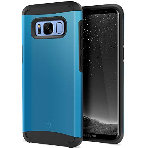 Galaxy S8 Plus Case, SHIELDON Shockproof Detachable Hybrid Dual Layer Slim Durable Soft TPU & Hard PC Cover Case Sunrise Series Compatible with Galaxy S8 Plus (6.2 inch) - Coral Blue
