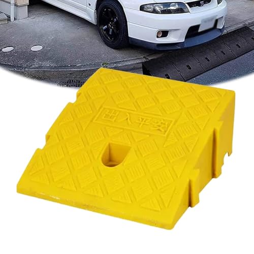GZKDKZB Rampa de umbral de plástico con elevación de 3' a 7', rampa de bordillo para Puerta, rampa Antideslizante, rampa para sillas de Ruedas y Scooters, fácil de ensamblar (Y, 25 * 45 *