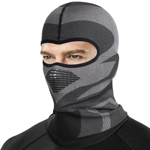 WTACTFUL Motorcycle Balaclava Breathable Under Helmet Full Face Mask Ski Mask for Motorbike Riding Racing Skiing Snowboarding Cycling Working Men Women Black