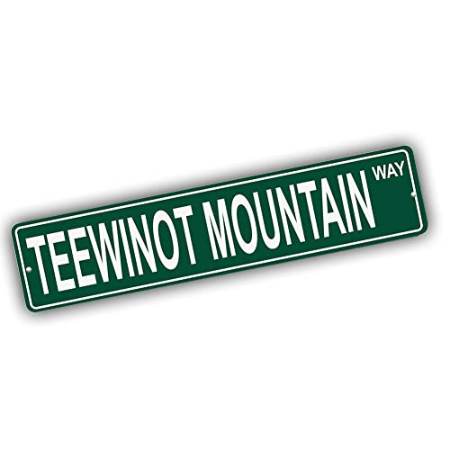 Brotherhood Aluminum Street Sign for Teewinot Mountain - Wyoming Wall Decor