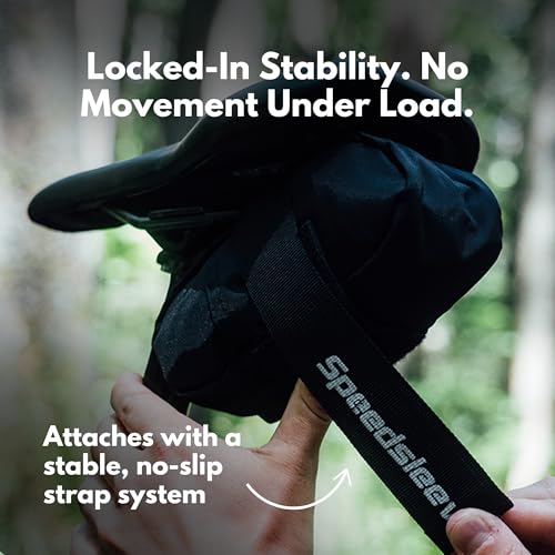 Image of SpeedSleev Ranger 2.0 - Pro-Level Bike Saddle Bag for MTB & Gravel Riders - Ballistic Nylon Construction - Ultra-Stable Storage - Waterproof Under Seat Pack - Large - Black
