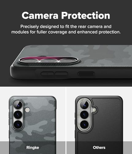 Image of Ringke Onyx for Samsung Galaxy S26 Case Back Cover [Compatible with MagSafe] [Anti-Fingerprint Texture] Slim Lightweight Shockproof with Non-Slip Side Grip - Magnetic Camo Black
