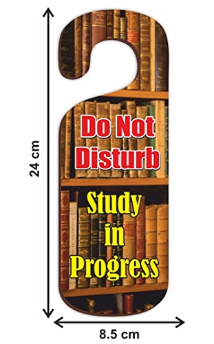 Image of KREEPO Do Not Disturb Study in Progress MDF Door Sign Hanger Size(24cm x 8.5cm) kr49