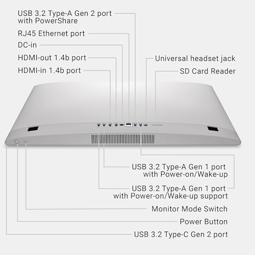 Dell 23.8" All-in-One Desktop, FHD, Intel Core 3 100U, Windows 11 Home - image 8
