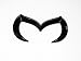 MAZDA BLACK EVIL M BATMAN REAR TRUNK METAL EMBLEM BADGE LOGO 2004 - 2011