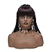 Produktbild XXL Schaufensterpuppe PVC Puppenkopf Mit Schultern und Brust Dark Skin Tone Display Stand