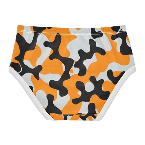 Orange Black Gray Camouflage Toddler Girls's Underwear 2T 202c17372