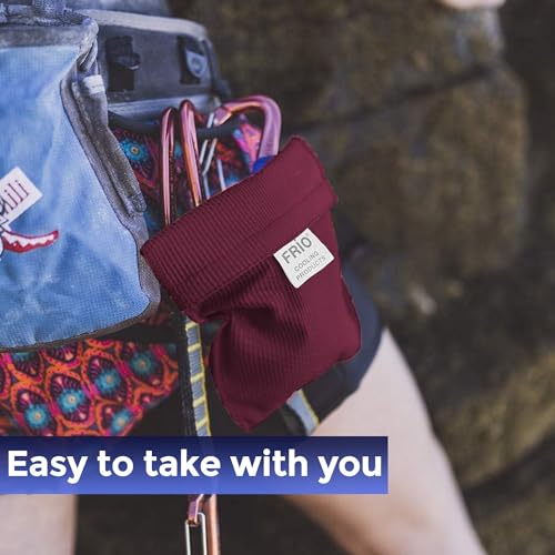 Image of FRIO Extra Large Insulin Cooler Travel Case Burgundy | 45+ Hours Insulin Cooling, No Icepacks Needed | Holds 8 Insulin Pens or Vials | Diabetes Travel Case, UK Made, Portable Daily Insulin Storage