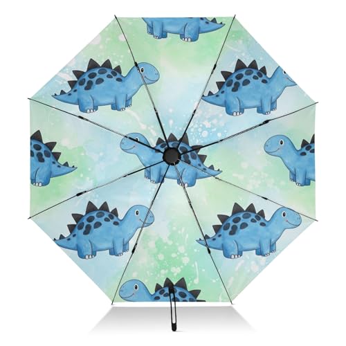 Parapluie pliable bleu dinosaure GAIREG automatique compact