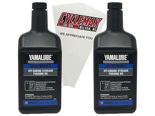 Cyclemax Two Pack compatible with Yamaha Yamalube EFI Engine Storage Fogging Oil...