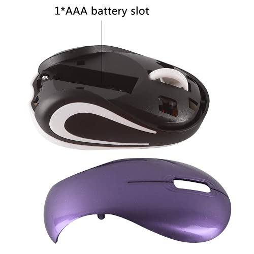 Image of elec Space Mini Small Wireless Mouse for Kids Children 3-7 Years Old Child Size Travel Mouse Portable Mini Cordless Mice with USB Receiver for PC Laptop Computer Purple