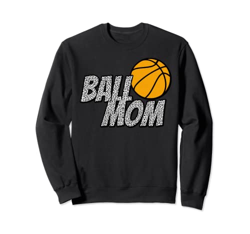 Moda Bola Mamá Leopardo Estampado Gráfico Con Baloncesto Sudadera