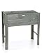 Produktbild myGardenlust Hochbeet aus Kiefern-Holz - Kräuterbeet für Garten, Terrasse und Balkon - Frühbeet zum Bepflanzen für Gemüse - Pflanzkasten mit Füßen als Beet für Hobbygärtner Anthrazit| ohne Abl.
