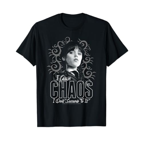 Wednesday I Cause Chaos I Don't Succumb To It Portrait Camiseta