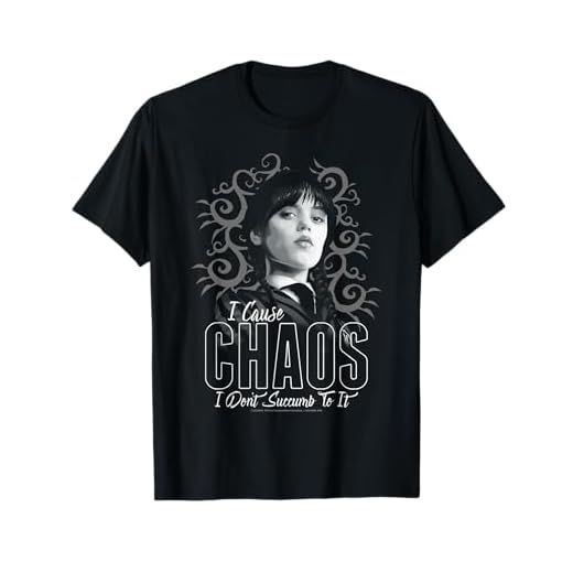 Wednesday I Cause Chaos I Don't Succumb To It Portrait Camiseta
