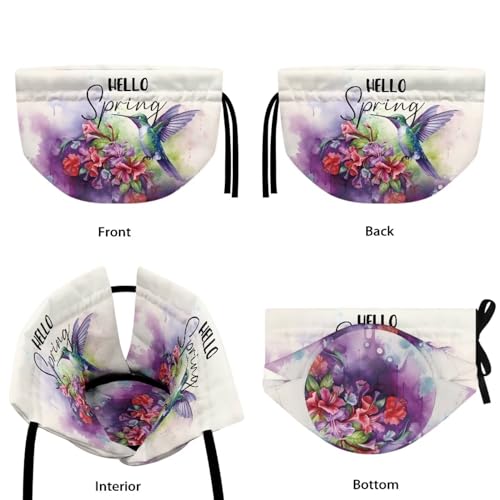 Image of Spring Hummingbird Flower Tea Pot Cozies Washable Teapot Protective Cover Insulation and Keep Warm Heat Preservation Tea Cosy Tea Kettle Quilt with Drawstring for Tea Party Decor