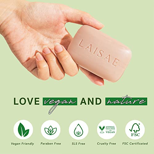 Laisae Tea Tree Soap For Face, Vegan Moisturizer, Hydrating & Acne Scar Wash With Shea Butter, Vitamin C For Dark Spots, Brightening And Wrinkles, Not Tested On Animals, 3.52 Oz (2 Bars) #TOP2