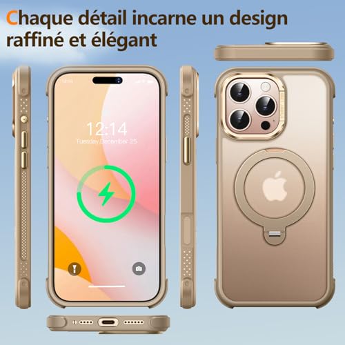 Coque fine iPhone 16 Pro Max translucide or mat toucher peau premium - 6