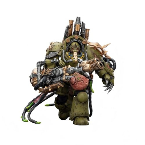 Image of JOYTOY Warhammer 40K 1 /18 Scale Action Figure Death Guard Lord of Virulence with Power Fist and Twin Plague Spewer - Articulated Figurine for Collection & Gifts - JT02908