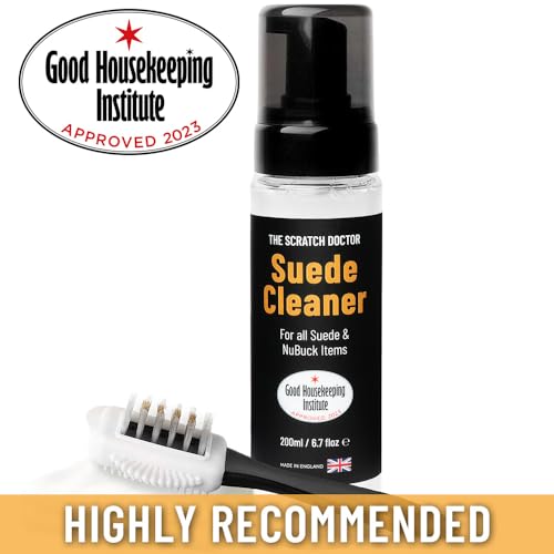 The Leather Clinic Suede & Nubuck Foam Cleaner for Shoes, Boots, Trainers Remove Dirt & Stains Professional Wire Brush & Cleaning Cloth Included (200ml, 6.7floz) - Image 3