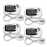 Aquarium Thermometer Digital, 4er Set Thermometer mit Sonde und Saugnapf, mit LED Display, Wasserthermometer Digital für Aquarium, Aquarium, Meeresreptilien, Terrarium, Weiß