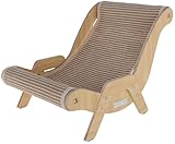 Kerbl Pet Lettino per Gatti Sundowner, in Legno di Alta qualità e sisal, per Interni ed Esterni, può Contenere Fino a 12 kg, Marrone, 52 x 37 x 37 cm