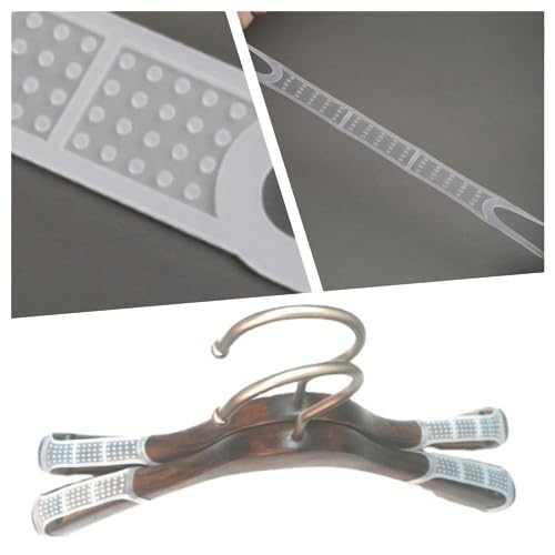 Ziyofinn 60 PCS Clothing Hanger Strips Anti Slip Clothes Hanger Grips Silicone Clothing Hanger Strips for Use on Wooden or Plastic Hangers - Image 3
