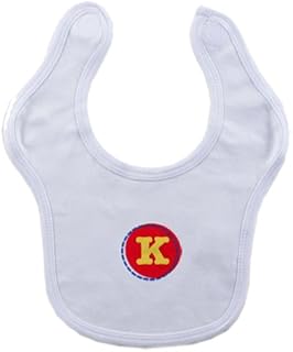 Hudson Baby Personalized Initial Bib- K, Boy, Red/Yellow