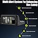 B-Qtech Solar Tire Pressure Monitoring System TPMS for Car/Truck/RV/Trailer/Camper, 4 Flow Thru Sensors, 7 Alert Modes Wireless Real Time Pressure/Temperature Monitoring(0-199 PSI)