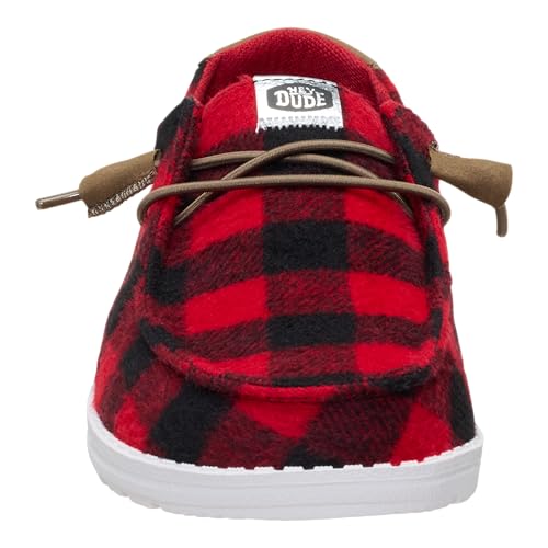 Image of HEYDUDE Wendy Buffalo Plaid | Women's Shoes | Women's Slip-on Loafers | Comfortable & Light-Weight