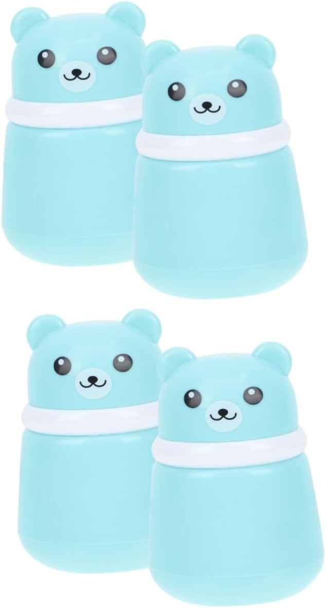 4 Stuks Beer Poederdons Eenvoudige Poederdons Huidverzorging Voor Baby’s Containers Voor Babypoeder Reis Poederpot Synthetische Spons Kunstmatig Poederdons Houder Kind