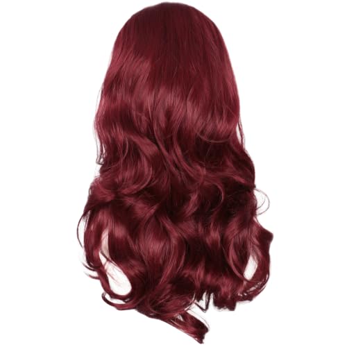 Image of Linfairy Retro Wig Big Bouffant Beehive Wigs for Women fits 50s 80s Costume (Dark Red)