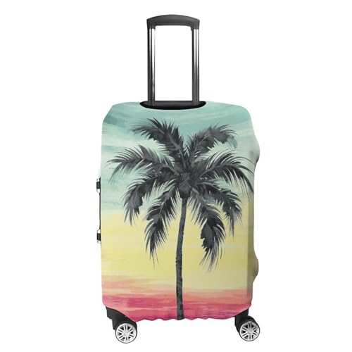Travel Luggage Cover Elastic Suitcase Protector Anti-Scratch Washable Tropical Palm Tree Luggage Sleeve Tsa Approved Carry on Covers Baggage Cover Fits 18-32 Inch Luggages4