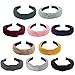 Jaciya 10 Pieces Knotted Headbands for Women Turban Headbands for Women Wide Headbands for Women Knot Headband 10 Colors Diademas para Mujer Headband for Women Turban Headband Knot Headband for Women