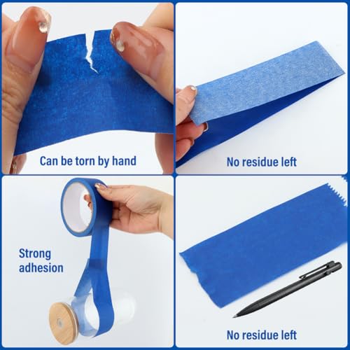 Image of Bibabala Paint Tape Dispenser, Portable Applicator for Painting Trim, Easy and Accurate Tape Application,Compact Design (Blue)