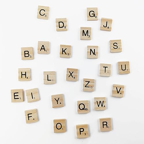 GXXMEI 1000pcs fichas de letras de madera para manualidades miniatura 6