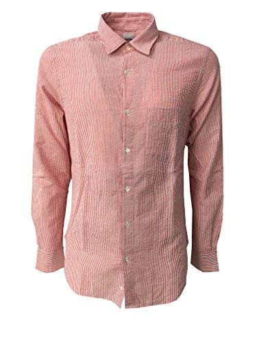 Chemise homme rayée blanc et rouge Aspesi Réduit II en coton taille L