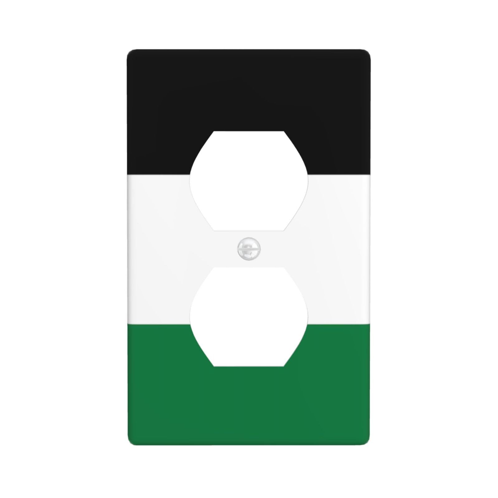 Flag of the State of Palestine Unbreakable Polycarbonate Switch Plate-1 Gang Screwless Wall Plate for Home Office