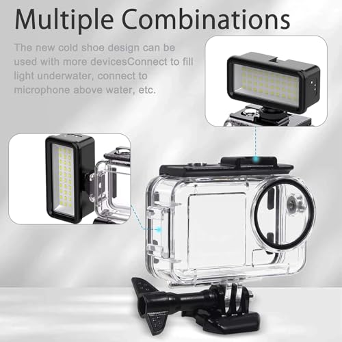 Image of ADOFYS Action Camera Accessories for DJI Osmo Action 5 Pro with Waterproof Case + Ultra Clear Tempered Glass Screen Protector + Lens Protector + HD Front Display Lens Protector + Silicone Rubber Case