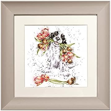 Wrendale Designs - 'Blooming With Love' Framed Card - Taupe, 23L x 23W cm