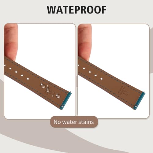 Italy Genuine Leather Watch Bands Men Women Compatible with Samsung Galaxy Watch Band, 20mm 22mm Lugs Watch Straps, Quick Release Wear-resistant Sweat-Resistant Smartwatch Replacement Strap